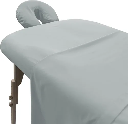Vista 20 de LONDON LINENS Juego de sábanas de microfibra suave para mesa de masaje, juego de 3 piezas, incluye funda para mesa de masaje, sábana bajera
