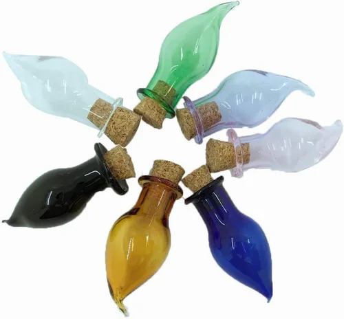 Mezcla de 7 colores mini botellas de vidrio Chile forma botellas lindas con corcho pequeñas botellas regalo pequeños frascos frascos 7 unids/lote