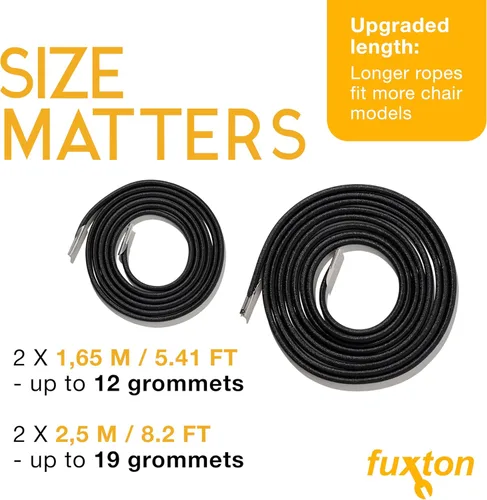 Vista 2 de Zero Gravity Bungee - Kit de repuesto para silla de gravedad cero, reclinable al aire libre, kit de reparación de muebles de patio, 4 cables