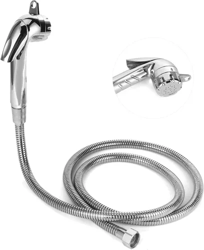 Vista 9 de Cabezal de ducha exterior para caravana con manguera de 4.9 ft/4.9 pies, interfaz de 1/2 rosca, boquilla externa de acero inoxidable, suministro