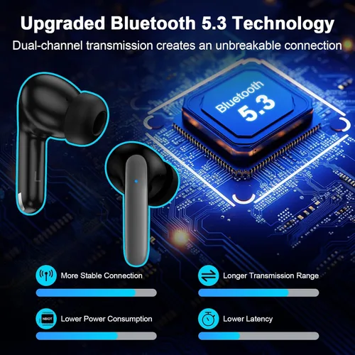 Vista 2 de Samsung - Auriculares inalámbricos Bluetooth para Samsung Galaxy A17 A16 A36 S26 S25 Ultra S24 S23 S22 Bluetooth 5.3 Auriculares con micrófono