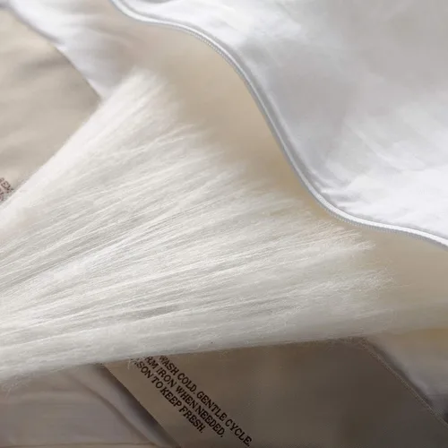 Vista 5 de CUDDLE DREAMS Edredón de seda para primavera/verano/otoño, 100% relleno de seda de hilo largo, natural y transpirable (tamaño Twin)