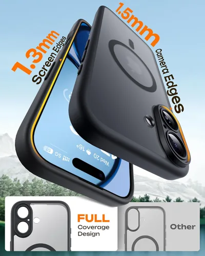 Vista 78 de TOCOL Funda para iPhone 11, compatible con Magsafe, protección completa de cámara, imanes integrados, protección contra caídas, funda translúcida