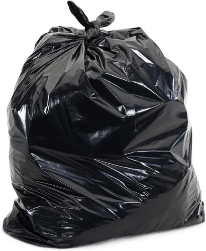 Plasticplace - Bolsas de basura, 12-16 galones, 1 mil, bolsas negras y altas para botes de basura, 24 x 31 pulgadas, 1 paquete con 250 unidades