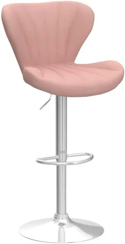 Vista 41 de Roundhill Furniture Ellston - Taburetes de bar giratorios ajustables de terciopelo, color gris, juego de 2, color gris