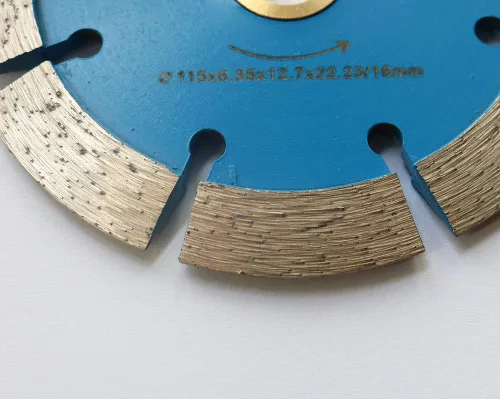 Vista 3 de Hoja de cazador de grietas de diamante de 4.5 pulgadas con eje de 0.25 pulgadas de ancho 7/8"-5/8