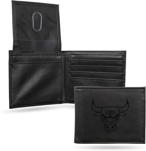 Vista 21 de Rico Industries - Cartera de diseño delgado con grabado láser de la NBA, cartera con grabado láser estilo billetera - Gran regalo
