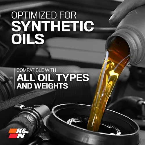 Vista 6 de K&N Filtro de aceite premium: protección del motor de 20,000 millas, alta capacidad/alta eficiencia: compatible con selectos