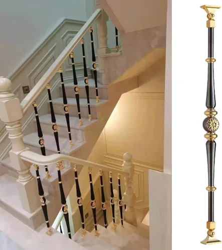 CMYUN Husillos de balaustre de estilo europeo cuadrado, paquete de 1/2/5/10 balaustres rústicos para interiores de escaleras, barandillas de