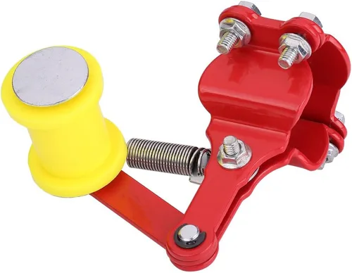 Vista 3 de Tensor de cadena ajustador, tensor de cadena de motocicleta, accesorio modificado para motocicleta, herramienta universal (ajustador de cadena/rojo)