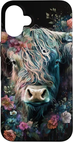 Vista 23 de Western Boho Highland Cow Farmer Cows Lover Case for iPhone 17