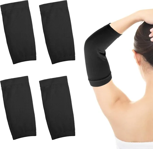 2 pares de fundas para tatuajes de antebrazo para mujeres y hombres (negro, 7.9 x 3.9 pulgadas)