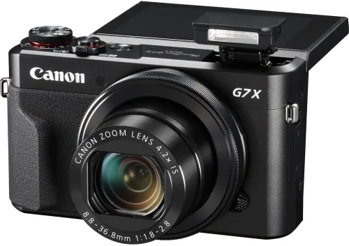 Vista 4 de Canon PowerShot - Cámara digital G7 X Mark II (1066C001), tarjeta de memoria de 64GB, lector de tarjetas, bolsa suave, trípode flexible, correa