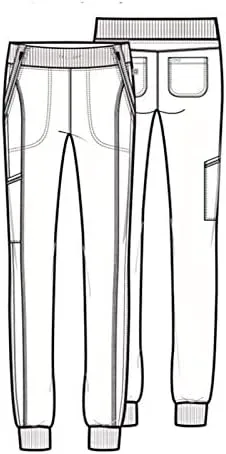 Vista 4 de Cherokee Infinity CK110A Pantalones quirúrgicos de tiro medio para mujer, pantalones deportivos