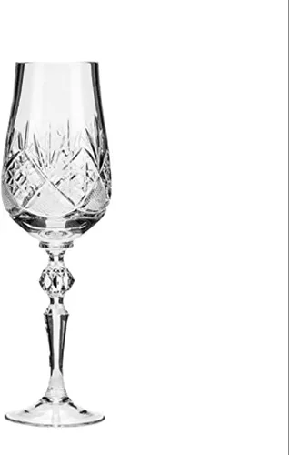 Vista 2 de Neman Glassworks Copas de copa de champán de cristal vintage hechas a mano, flautas de brindis de boda, juego de 2