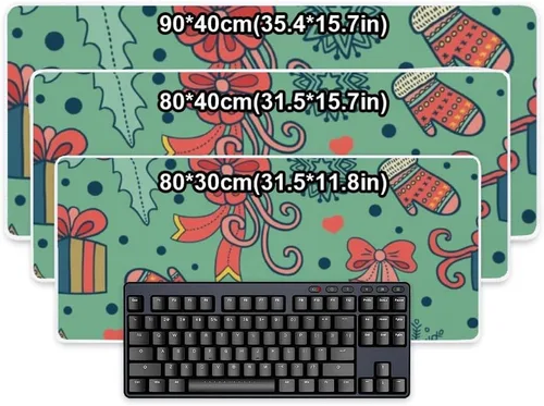 Vista 2 de Chic Festive Celebration Mouse Pad Large Gaming Desk Pad with Non- Slip Rubber Base Smooth Face Mouse Table Computer Desk Decor for School Home