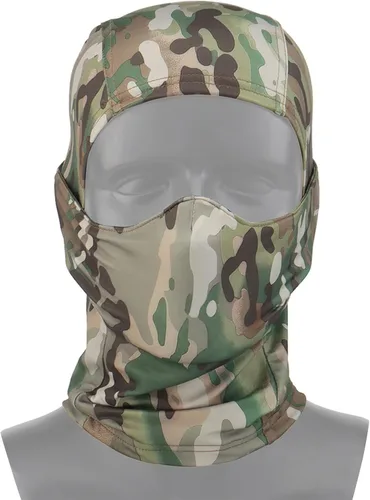 Vista 10 de AOUTACC Pasamontañas Airsoft, estilo táctico Airsoft máscara protectora de cara completa, máscara de silicona para Airsoft/ciclismo