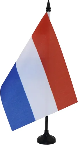 Vista 155 de Aland Table Flag 4'' x 6'' - Aland - Finland Desk Flag 15 x 10 cm - Black plastic stick and base - AZ FLAG