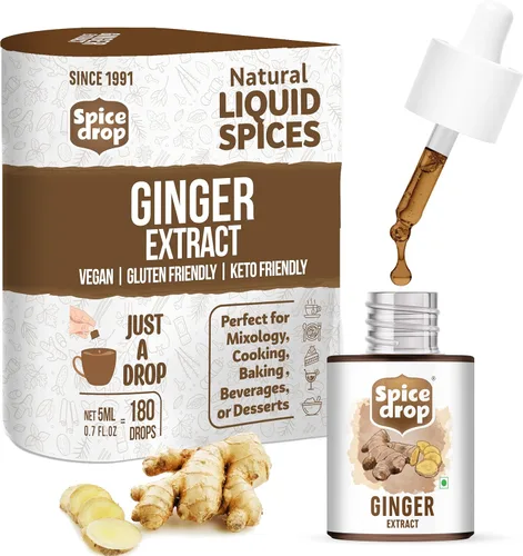 Vista 12 de Spice Drop Combo de té picante (extracto natural de jengibre, té masala y cardamomo), 0.2 fl oz (paquete de 3), para alimentos, bebidas y postres