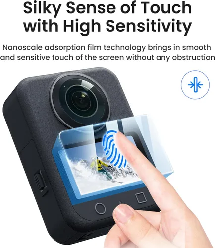 Vista 9 de OSMO 360 - Funda de aluminio de liberación rápida con marco de metal con tapa de lente de silicona Protector de pantalla para DJI OSMO 360 Kit