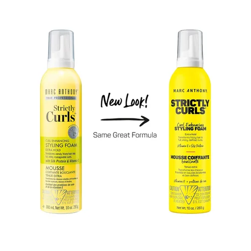 Vista 4 de Marc Anthony Espuma de peinado que realza los rizos, fijación extra, vitamina E y proteínas de seda, antiencrespamiento, mousse, paquete de 2