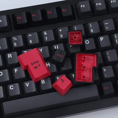 Vista 7 de JOMKIZ Teclas personalizadas, 172 Teclas Cherry Profile Double Shot Teclas Conjunto con 2.75u, 3u, 6.25u y 7u Barra Espaciadora para Cherry Mx