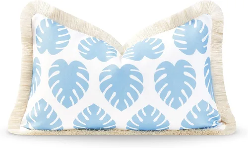 Vista 14 de Hofdeco Premium - Funda decorativa para cojín de estilo Coastal Hampton, para patio, interior y exterior, de 18 x 18 pulgadas, resistente al agua