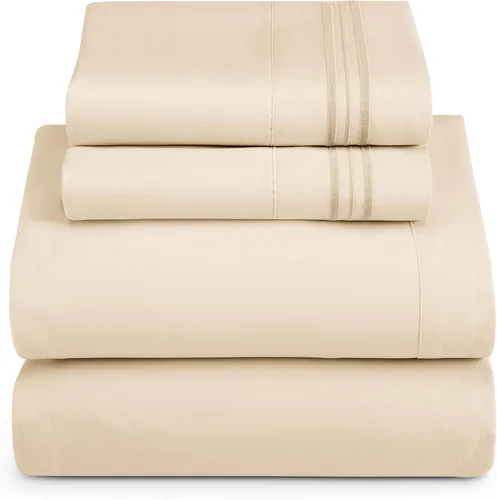Vista 15 de Hearth & Harbor Sábanas de tamaño individual – Juego de sábanas de 3 piezas, sábanas de lujo de doble cepillado para hotel, sábanas y fundas