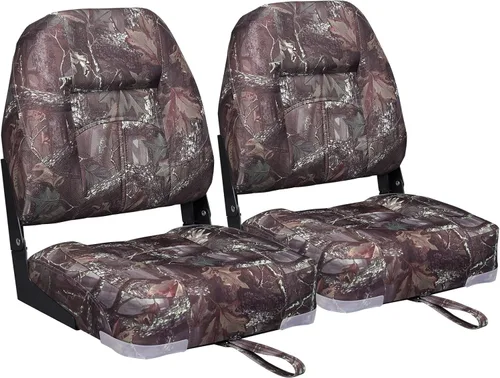 Vista 12 de Leader Accessories Un par de asientos plegables Elite para barco de pesca con respaldo bajo/alto (2 asientos)