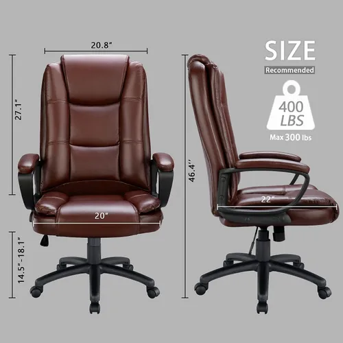 Vista 3 de OFIKA Silla de oficina, silla de escritorio para computadora para juegos, cojín ergonómico de respaldo alto, soporte lumbar con ruedas, cómodo