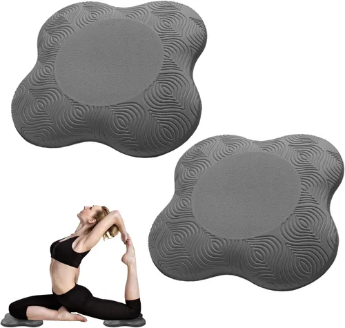 Vista 8 de 2 paquetes de cojines rodilleras de yoga extra gruesas para rodillas, codos, muñeca, manos, cabeza, espuma de pilates, almohadilla