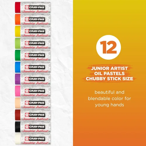 Vista 3 de SAKURA Cray Pas Chubbies Junior Artist Pasteles al óleo, los colores pueden variar