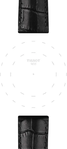 Vista 3 de Tissot T852041653 - Correa de cuero negro con lengüeta de 0.866in, Negro