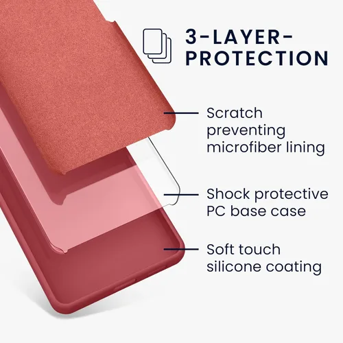 Vista 441 de kwmobile Funda Compatible con Google Pixel 6 Pro - Funda de teléfono de silicona TPU con acabado suave - Azul Arrecife