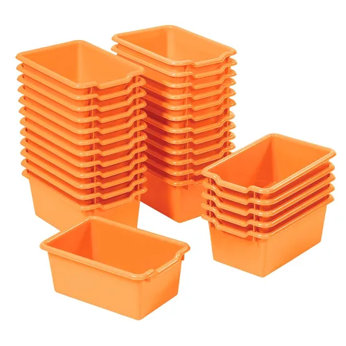 Vista 15 de ECR4Kids Cubo de almacenamiento frontal con cucharada, organización multiusos, color verde helecho, 30 piezas