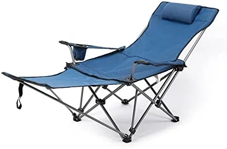 Vista 4 de Silla plegable Silla plegable reclinable para exteriores (naranja) (azul talla única)