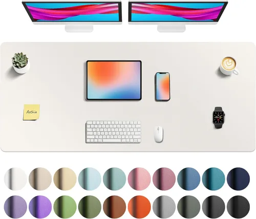 Vista 149 de Aothia - Protector de escritorio de cuero sintético grande, base antideslizante para mouse y superficie para escribir, impermeable, fácil de Agua