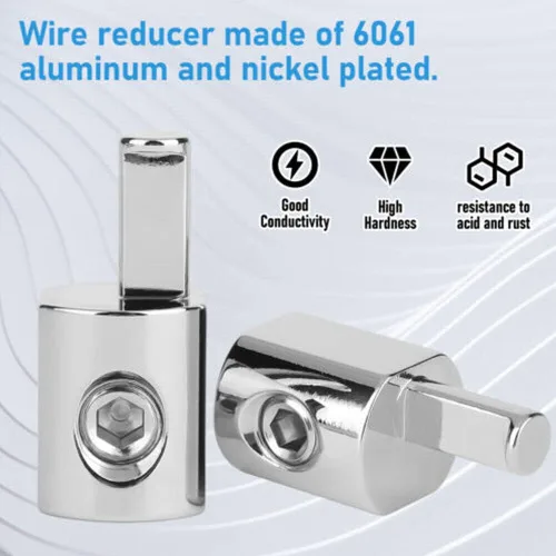 Vista 4 de 12 Uds calibre 1/0 a 4 calibre Pin AWG Cable de alimentación Reductor de cable de audio para coche Terminal Nuevo