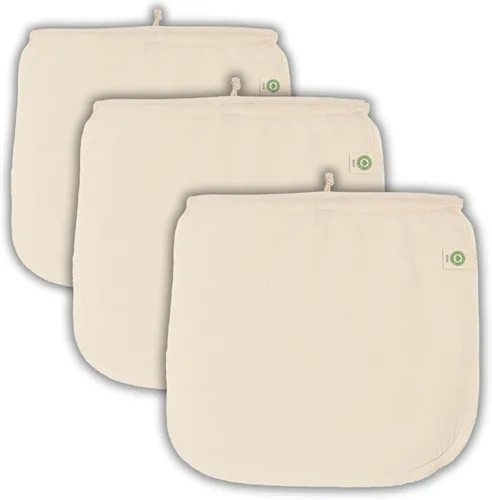 Bolsas coladoras de gelatina reutilizables – Bolsas coladoras de jugo 100% algodón orgánico – grandes, reutilizables, lavables y biodegradables para