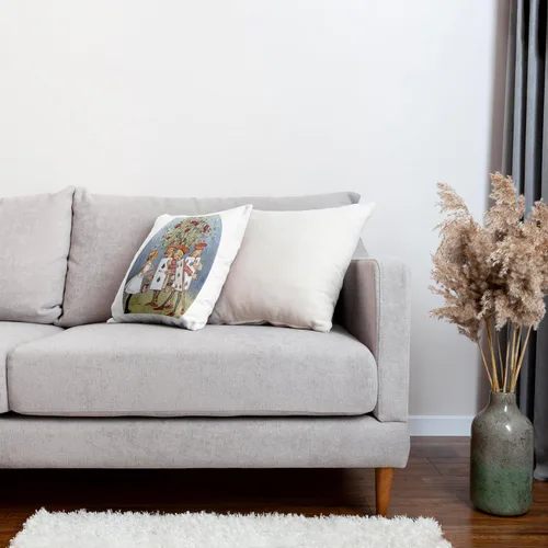 Vista 4 de 3dRose pc_110176_1 Funda de almohada de Alicia en el país de las maravillas, 16 x 16 pulgadas