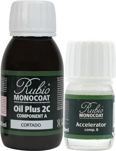 Vista 44 de Rubio Monocoat Tinte y Acabado para Madera 650 pies² - Blanco 5% Oil Plus 2C Secado Rápido, Aceite para Madera de Linaza Ecológico para Uso