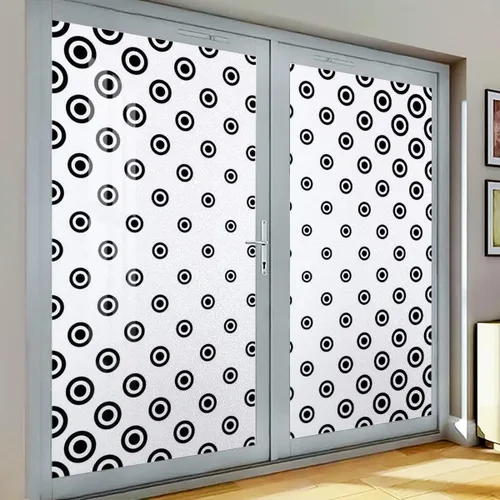 Vista 2 de Película de privacidad para ventanas de vidrio, película reflectante para ventana, bloqueo solar, esmerilada, privacidad estática, diferentes