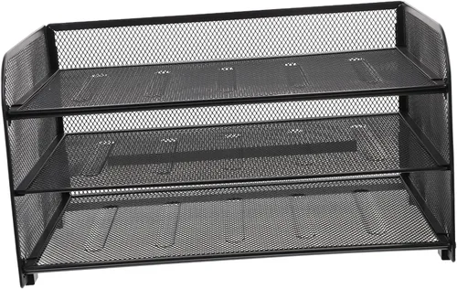 VILLCASE Bandeja de escritorio, cajón organizador de papel para escritorio, bandejas de papel apilables, bandeja organizadora de escritorio de 3