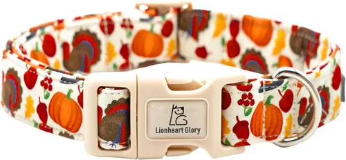 Vista 13 de Lionheart glory Collares de Perro a Cuadros Collar de Perro de Otoño Collar de Perro Hembra o Macho Collar de Perro Resistente Ajustable para Collar
