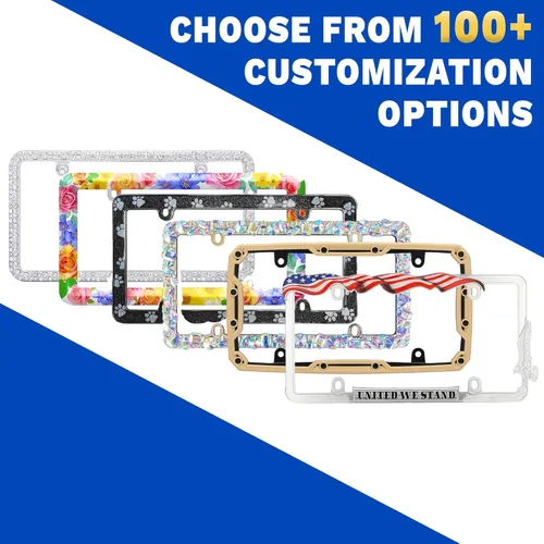 Vista 5 de Cruiser Accessories 18130 Diamondesque - Marco para matrícula, cromado/transparente