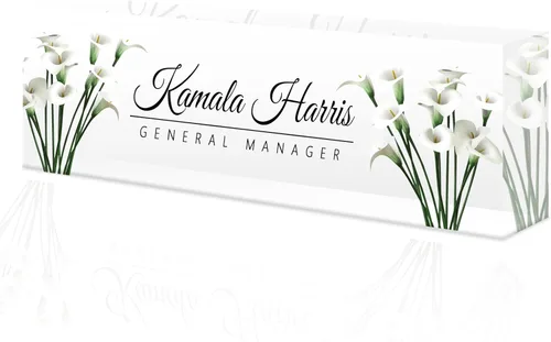 Vista 52 de Desk Name Plate Custom, Acrylic Name Plate, Personalized Name Plates for Office Gifts,Desk Decor,Teacher,Employee Appreciation Gifts