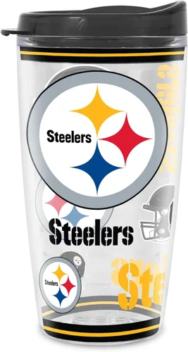 Vista 34 de Rico Industries NFL Football Vaso con aislamiento de pared doble Mayhem de 16 onzas, Tritan, con tapa