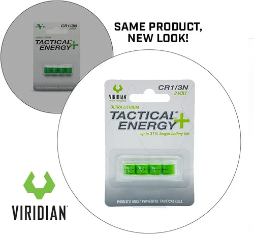 Vista 6 de Batería de Litio Viridian CR1 / 3N 3V (paquete de 4).