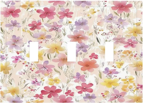 Vista 83 de Cubierta decorativa para interruptor, placa de interruptor de luz de 2 bandas, 1 placa de interruptor de luz dúplex de palanca, placas de pared GFCI