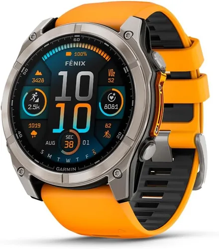 Vista 20 de Garmin fēnix® 8 – 43mm, AMOLED, Smartwatch GPS Multideporte Premium, Batería de Larga Duración, Resistente a Inmersiónes, Linterna LED Integrada